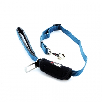 Laisse confort I-DOG + boucle scu bleue