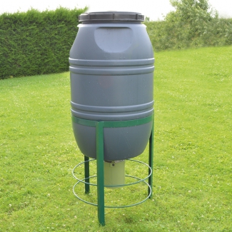 Kit agrainoir 12V + bidon 220L + support + batterie 12V + panneau solaire
