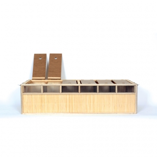 panier en osier 6 cases
