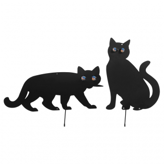 Épouvantails chats pour potager lot de 2