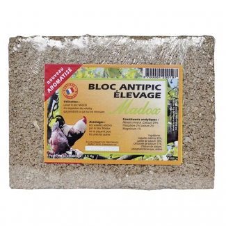 Bloc anti picage pour poules 