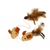 Lot de 2 souris  ressorts 'Nature'