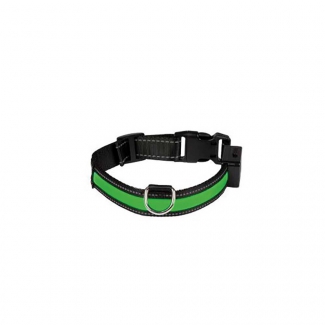 Collier lumineux USB rechargeable vert L