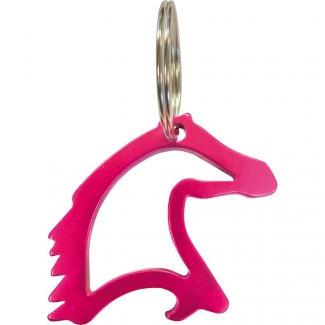 Porte clés 'tête de cheval' décapsuleur rose
