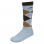 Chaussettes Argyle ciel, losanges choco