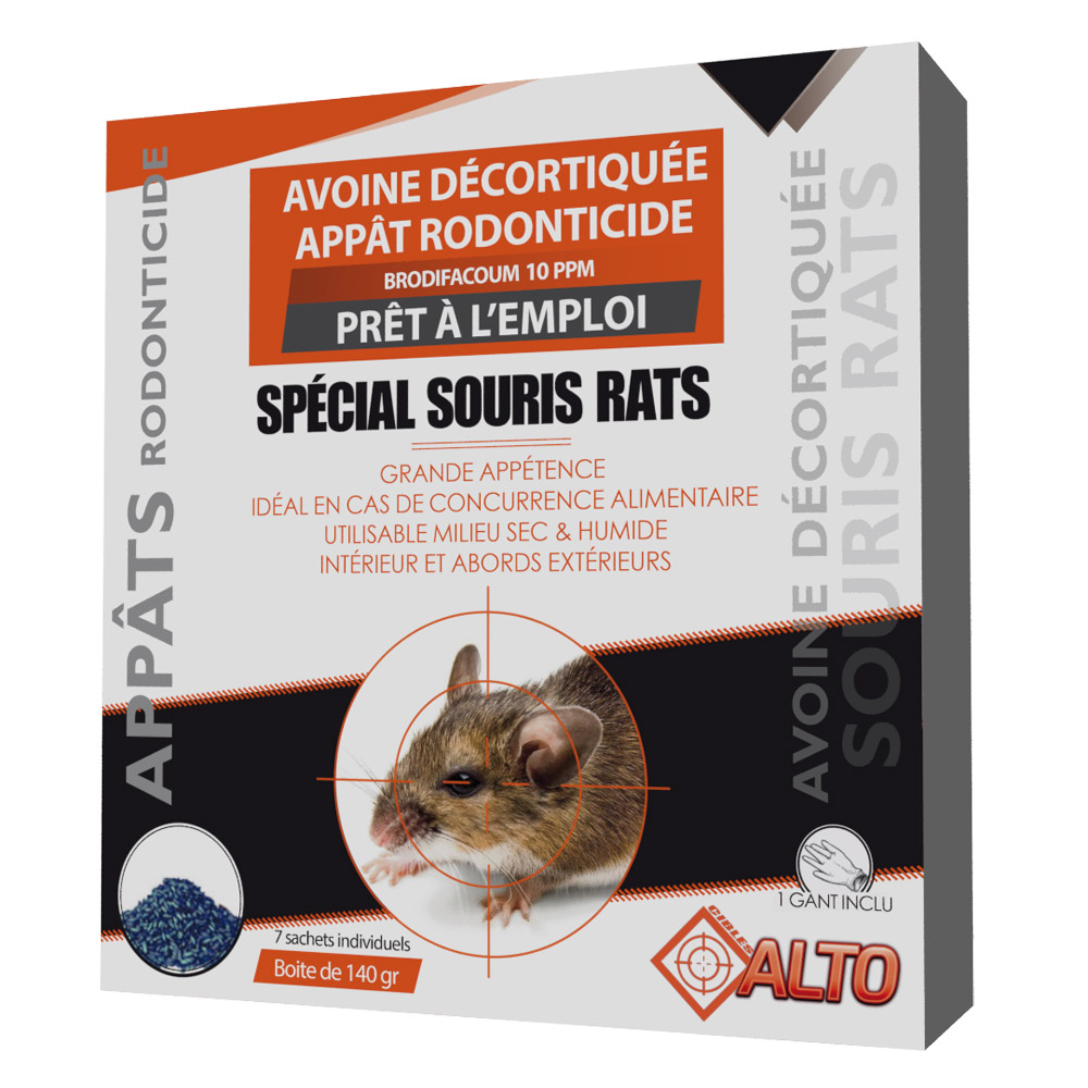 Raticide/souricide avoine 140g  Anti-nuisibles - Vive l'elevage