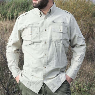 Chemise Multipoches Beige XL