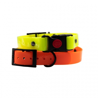 Collier fluo clip rapide 60cm jaune