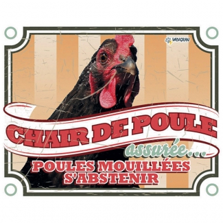 Pancarte humour: Chair de poule