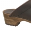 Sabot cuir et semelle bois H taille 47