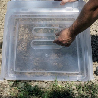 	2 Fermetures pour Mini serre de forage rigide polypropylne L.1m x l.40 cm