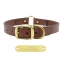 Collier cuir noisette grav Taille 1