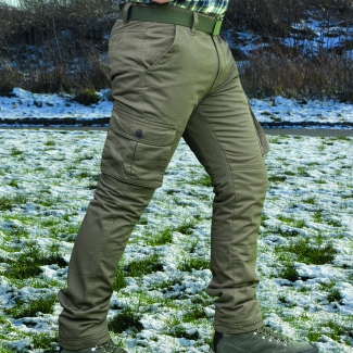 Pantalon chaud homme Treillis F1 Double Polaire kaki Equipement exterieur Vive l elevage