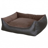 Panier dhoussable pour chien - Marron et noir