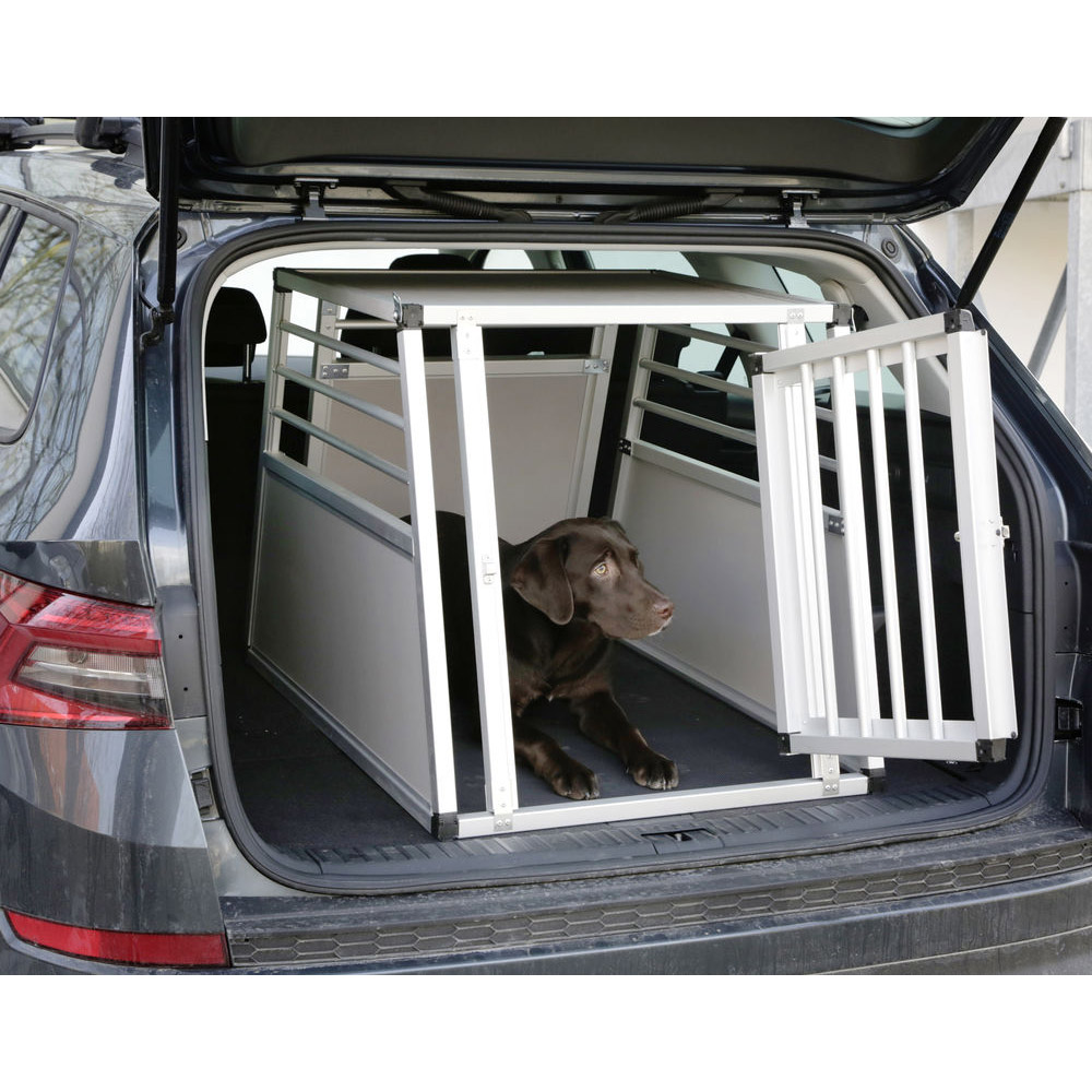 cage transport chien métal dans coffre 