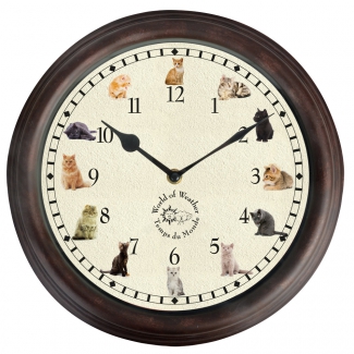 Horloge murale avec 12 sons de chat