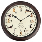 Horloge murale dcor chien