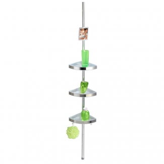 Etagre de douche d'angle tlescopique acier inoxydable