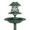 Mangeoire sur pied oiseaux / vasque lampe solaire bain d'oiseaux