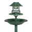 Mangeoire sur pied oiseaux / vasque lampe solaire bain d'oiseaux