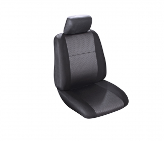 Housse si�ge avant Catania noire en 2 parties avec appui-t�te inclus