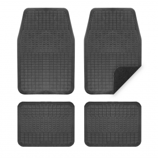 Lot 4 tapis bi-matière imperméables PVC/Moquette